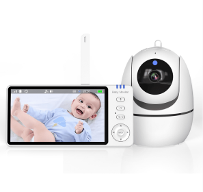 PSABM501 Baby Motion Monitor HD LCD 5-Inch IPS Infrared Night Vision Baby Camera Bidirectional Audio HD 720P Remote Camera VOX 2.4 G Wireless Baby Pho