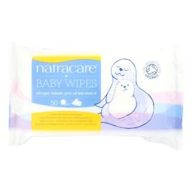 Natracare Organic Cotton Baby Wipes - 50 Pack