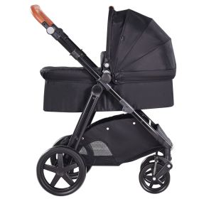 VEVOR Stroller Travel System With Bassinet Playard Baby Combo Set 2-in-1 Black