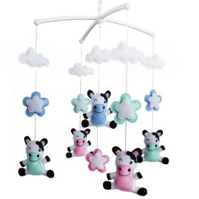 Handmade Baby Crib Mobile Baby Musical Mobile Nursery Room Hanging Animal Toy Decor; Milk Cow