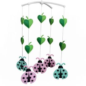 Colorful Ladybird Crib Hanging Rotating Bell Infant Musical Mobile