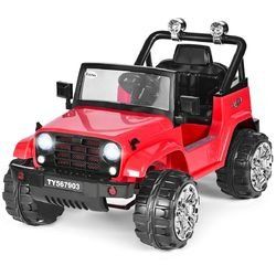 12 V Kids Music Remote Control Ride on Jeep Car with LED Lights