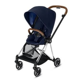 CYBEX Mios 3-in-1 Travel System Chrome with brown details Baby Stroller – Indigo Blue