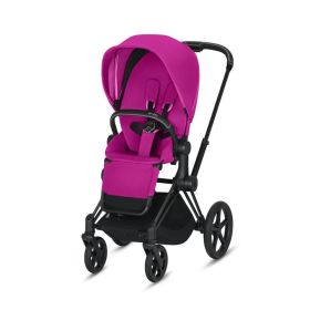 CYBEX Priam 3-in-1 Travel System Matte with Black Details Baby Stroller – Fancy Pink