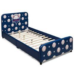 Kids Children Upholstered Platform Ball Pattern Bed