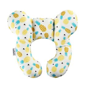 Infant Pillow  Baby Bed  U-Shaped Safety Seat  Neck Guard  Fixed Stereotyped Stroller Pillow (Option: Pineapple-OPP)