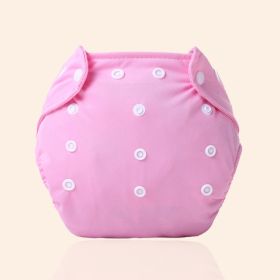 Increase diaper pants washable diapers can adjust the baby can pull pants pants waterproof waterproof diapers pants (Option: Pink-Thin)