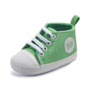 Canvas Classic Sports Sneakers Baby Boys Girls First Walkers Shoes Infant Toddler Soft Sole Anti-slip Baby Shoes (Option: 7-12cm)