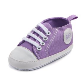 Canvas Classic Sports Sneakers Baby Boys Girls First Walkers Shoes Infant Toddler Soft Sole Anti-slip Baby Shoes (Option: 11-13cm)