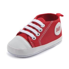 Canvas Classic Sports Sneakers Baby Boys Girls First Walkers Shoes Infant Toddler Soft Sole Anti-slip Baby Shoes (Option: 6-11cm)