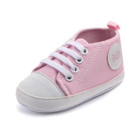 Canvas Classic Sports Sneakers Baby Boys Girls First Walkers Shoes Infant Toddler Soft Sole Anti-slip Baby Shoes (Option: 10-11cm)