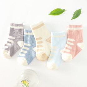 Cotton tube child socks (Option: Stripe-S)