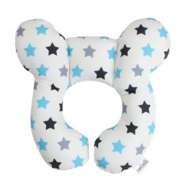 Infant Pillow  Baby Bed  U-Shaped Safety Seat  Neck Guard  Fixed Stereotyped Stroller Pillow (Option: Star-OPP)