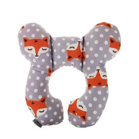 Infant Pillow  Baby Bed  U-Shaped Safety Seat  Neck Guard  Fixed Stereotyped Stroller Pillow (Option: Fox-OPP)