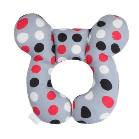 Infant Pillow  Baby Bed  U-Shaped Safety Seat  Neck Guard  Fixed Stereotyped Stroller Pillow (Option: Color dots-OPP)