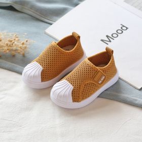 Girls Boys Casual Shoes Spring Infant Toddler Shoes Comfortable Non-slip Soft Bottom Children Sneakers Baby Kids Shoes (Option: Yellow-21)