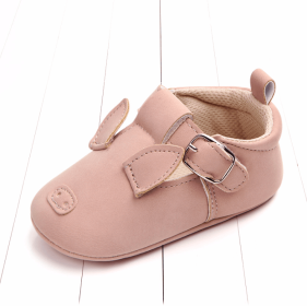 Spring and autumn cartoon animal baby shoes matte leather non-slip soft bottom baby shoes wholesale 0884 (Option: Brown piglets-12CM)