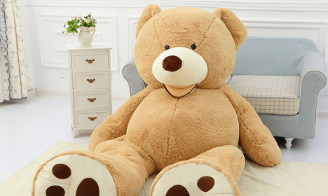 Giant Teddy Bear Plush Toy Huge  Soft Toys  Leather Shell (Option: Light brown-200cm)