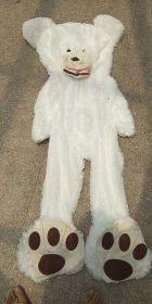 Giant Teddy Bear Plush Toy Huge  Soft Toys  Leather Shell (Option: White-160cm)