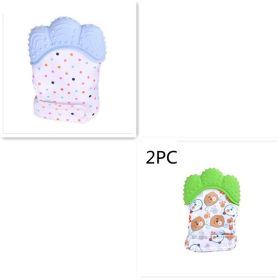 Baby teether baby anti-bite silicone molar gloves children's sound toys (Option: SetH-Q1pcs)