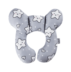 Infant Pillow  Baby Bed  U-Shaped Safety Seat  Neck Guard  Fixed Stereotyped Stroller Pillow (Option: Smiley star-OPP)