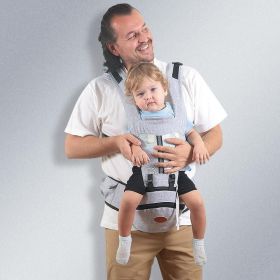 Baby Hip Seat Carrier Baby Waist Stool For Child Infant Toddler With Adjustable Strap Buckle Pocket Soft Inner Huge Storage Ergonomic Baby Carrier Inf (Color: Gray)